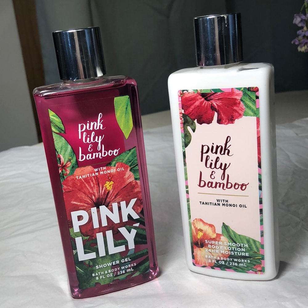 Bath & Body Works Pink Lily & Bamboo Lotion & Gel